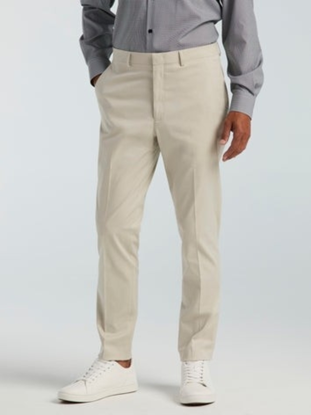 Perry Ellis Light Khaki Straight-Leg Chinos